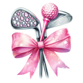 Pink Sparkle Golf DTF Transfer
