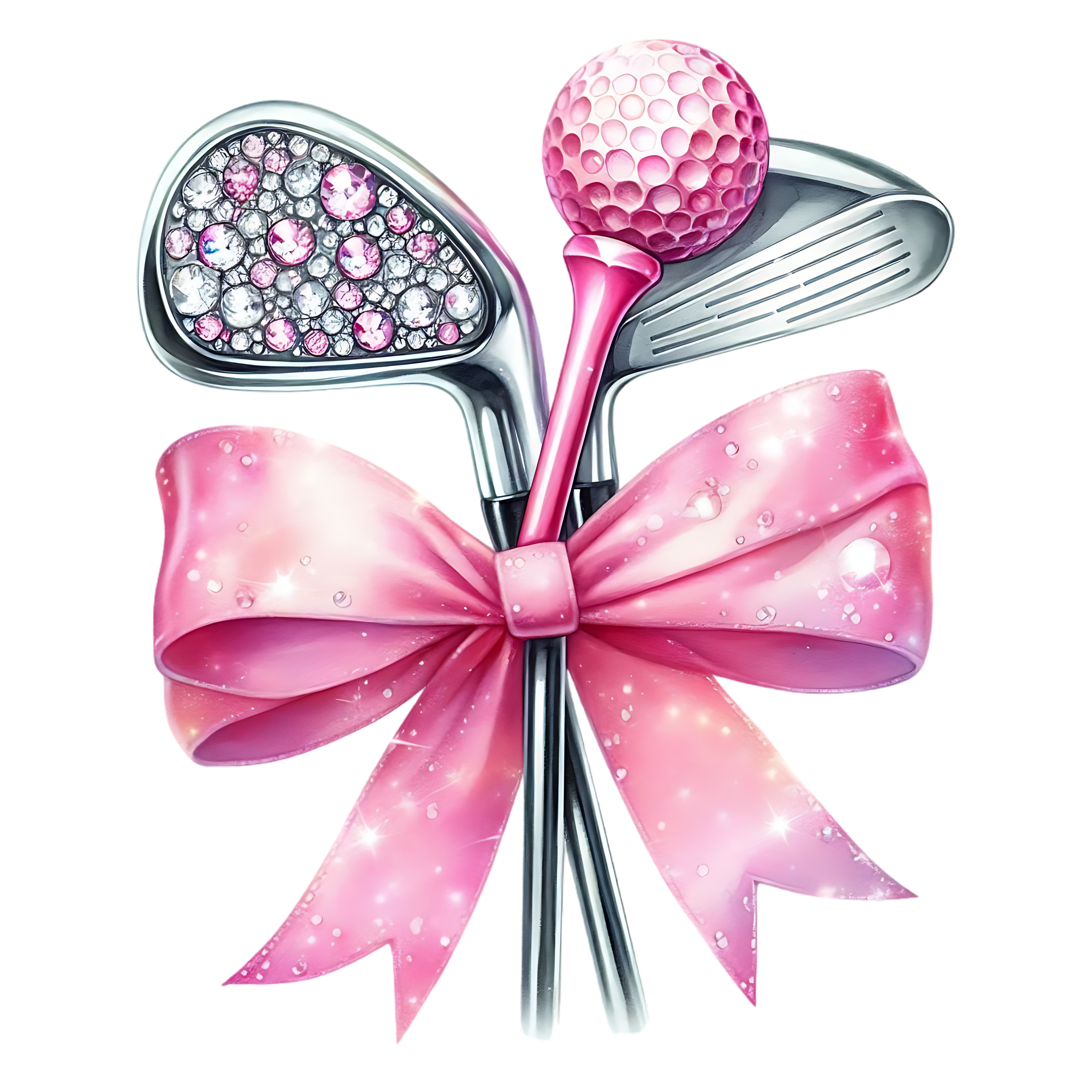 Pink Sparkle Golf DTF Transfer