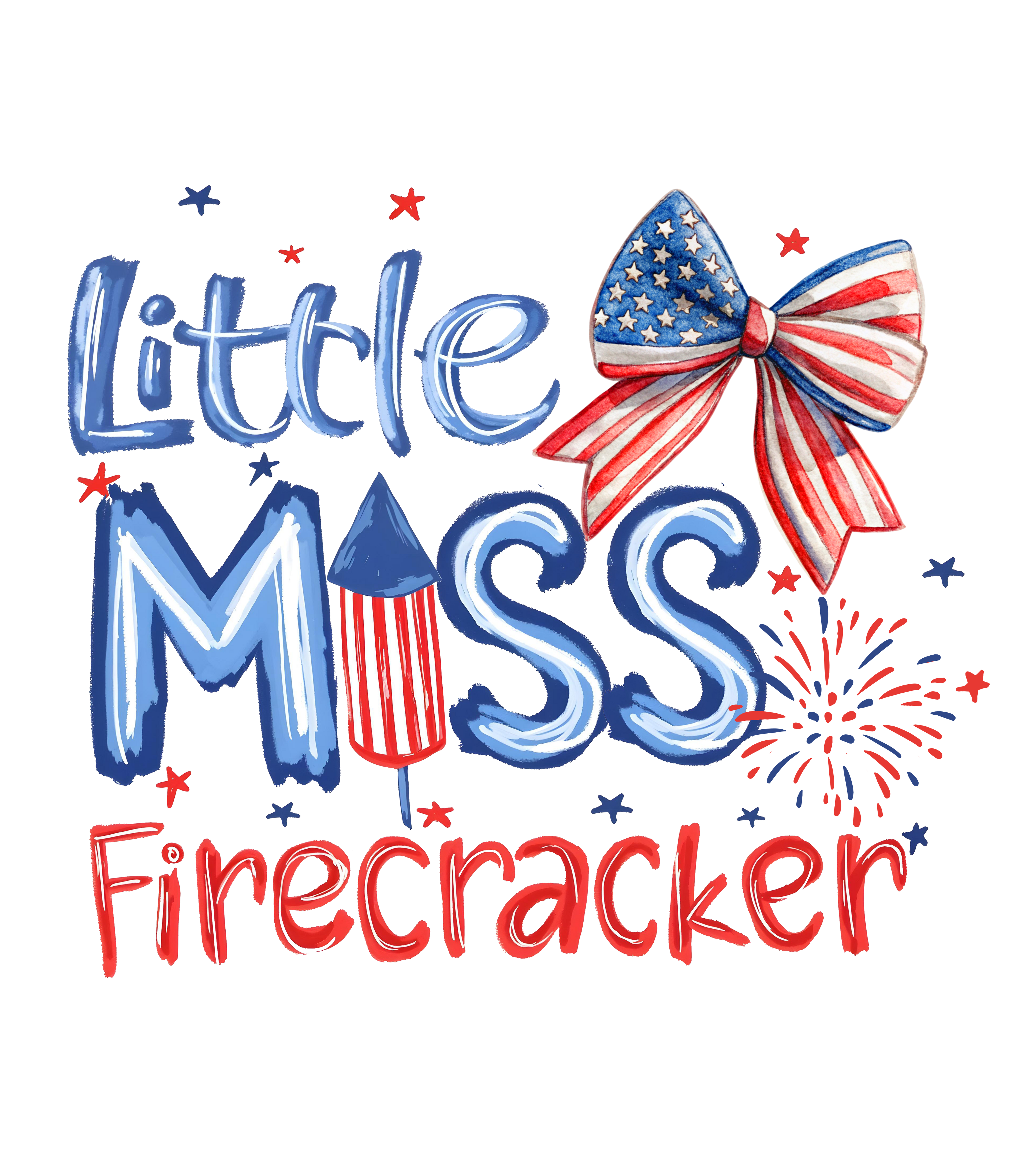 Little Miss Firecracker DTF Transfer