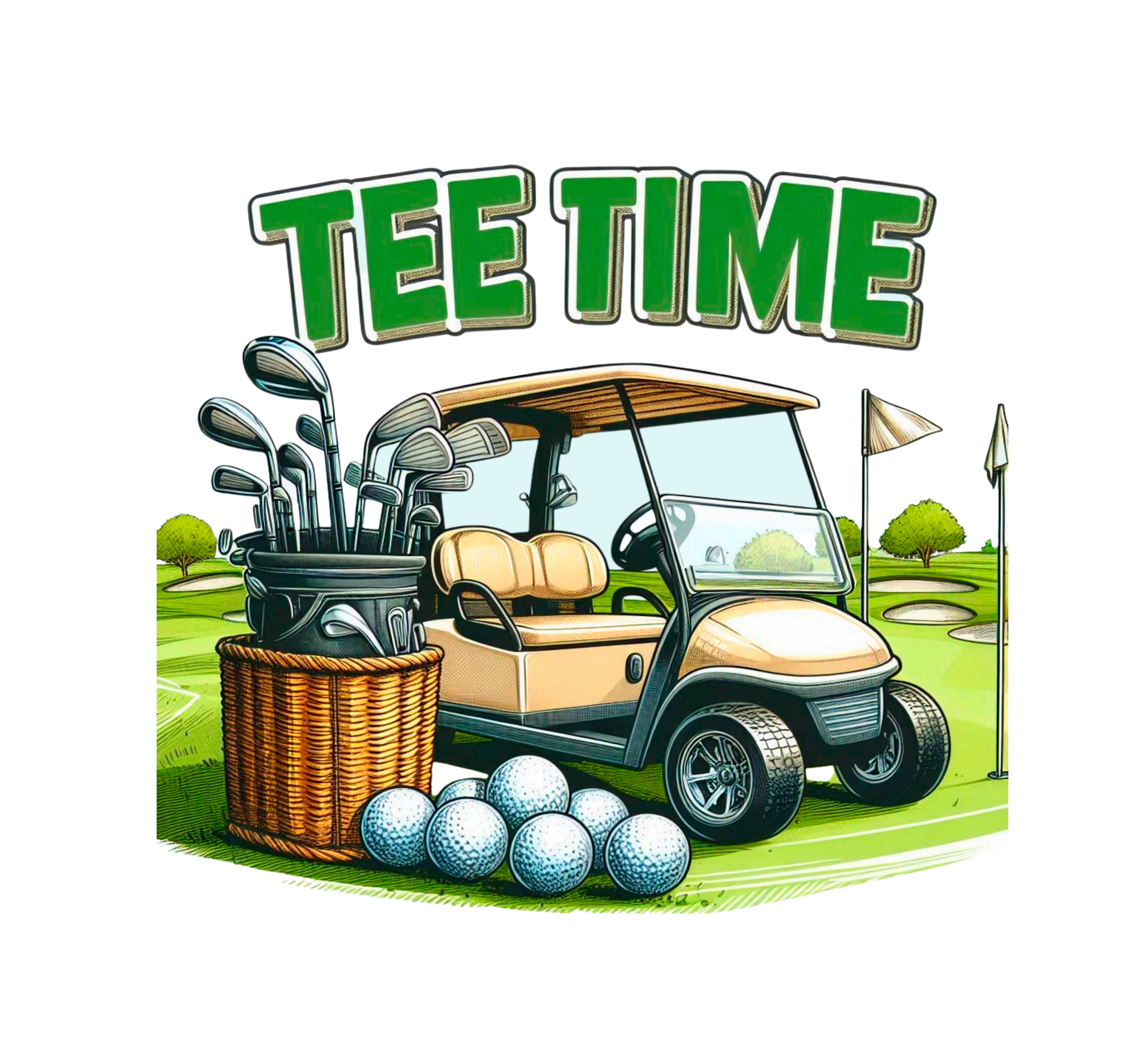 Tee Time DTF Transfer